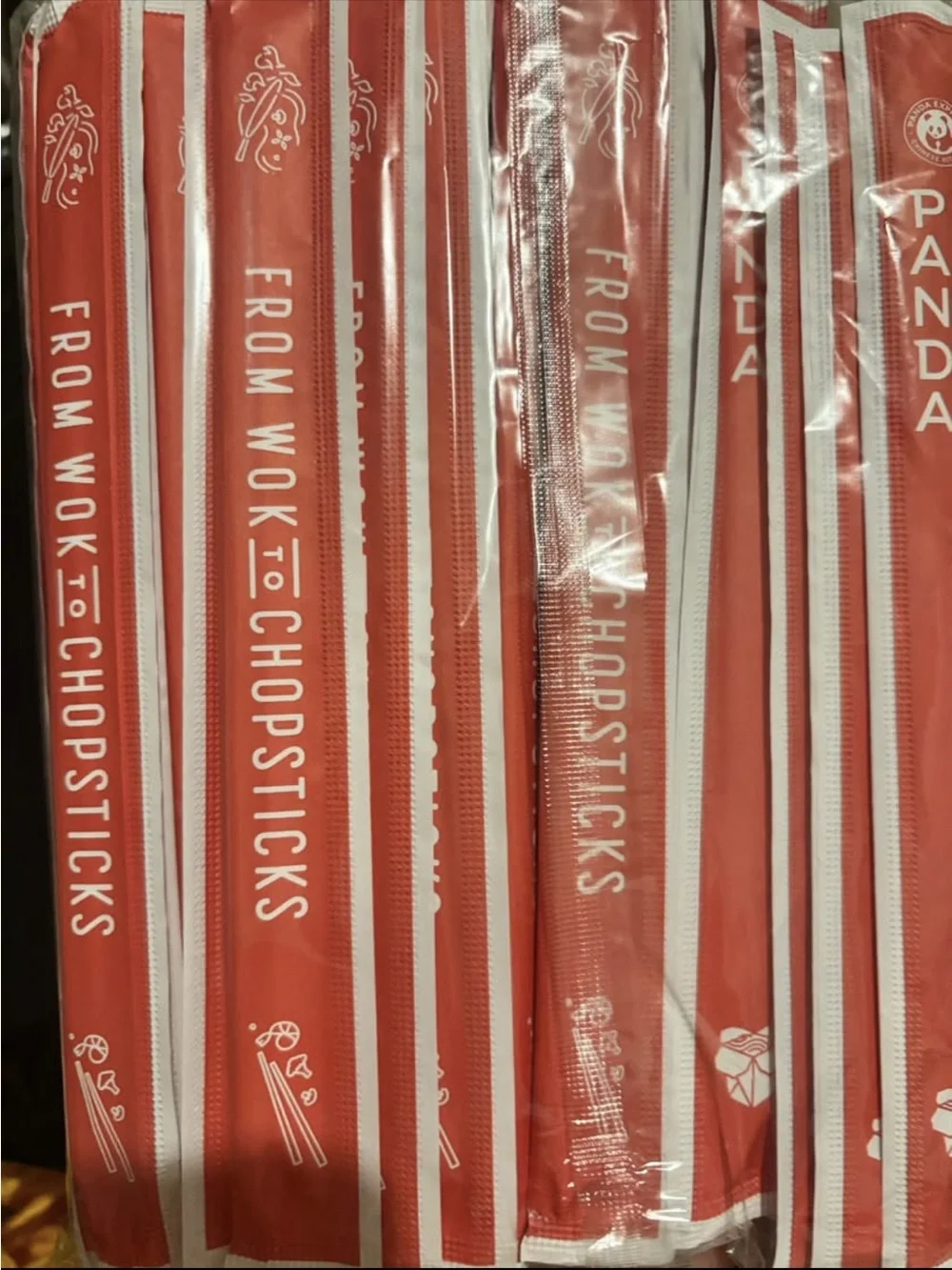 Red Disposable Chopsticks Package 100 Sets